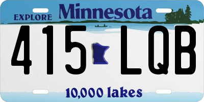 MN license plate 415LQB