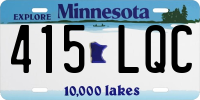 MN license plate 415LQC