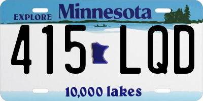 MN license plate 415LQD