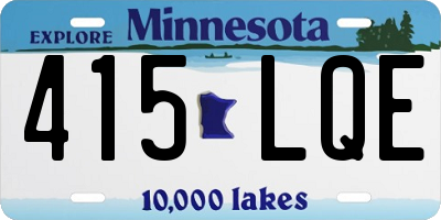 MN license plate 415LQE