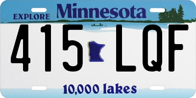 MN license plate 415LQF