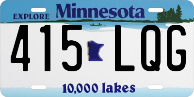 MN license plate 415LQG