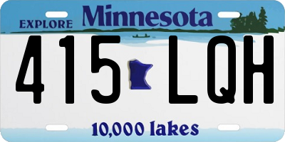 MN license plate 415LQH