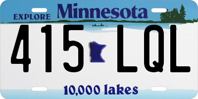 MN license plate 415LQL