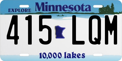 MN license plate 415LQM