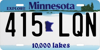 MN license plate 415LQN