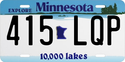 MN license plate 415LQP
