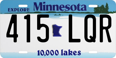 MN license plate 415LQR