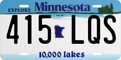 MN license plate 415LQS