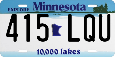 MN license plate 415LQU