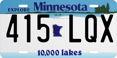 MN license plate 415LQX