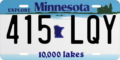 MN license plate 415LQY