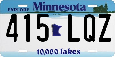 MN license plate 415LQZ