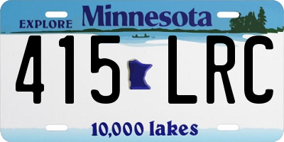 MN license plate 415LRC