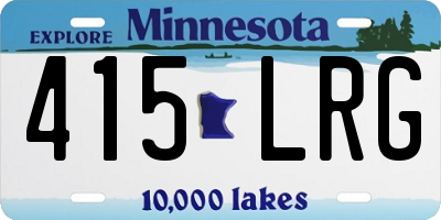 MN license plate 415LRG
