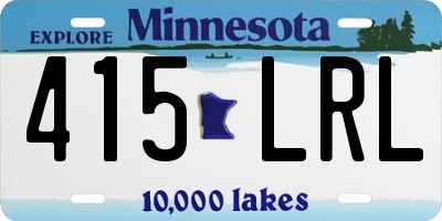 MN license plate 415LRL