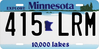 MN license plate 415LRM