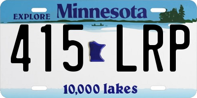 MN license plate 415LRP