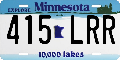 MN license plate 415LRR
