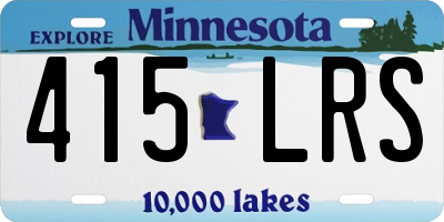 MN license plate 415LRS