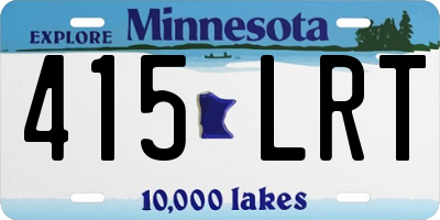 MN license plate 415LRT