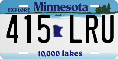 MN license plate 415LRU