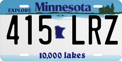 MN license plate 415LRZ