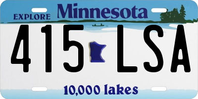 MN license plate 415LSA