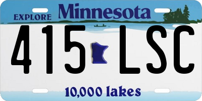 MN license plate 415LSC
