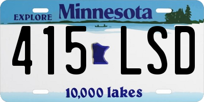 MN license plate 415LSD