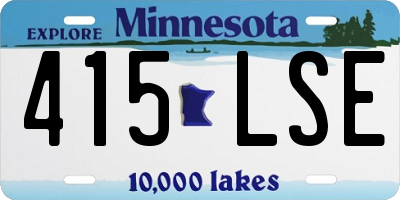 MN license plate 415LSE