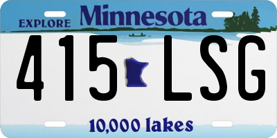 MN license plate 415LSG