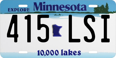 MN license plate 415LSI
