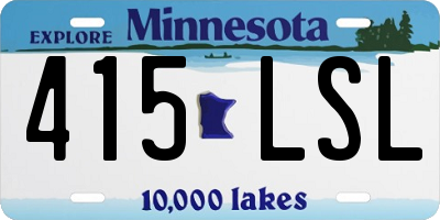MN license plate 415LSL