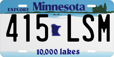MN license plate 415LSM