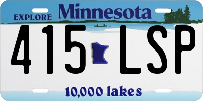 MN license plate 415LSP