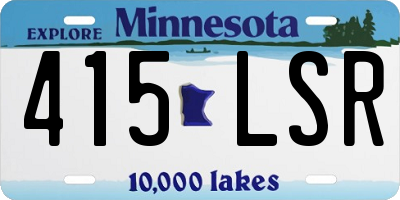 MN license plate 415LSR