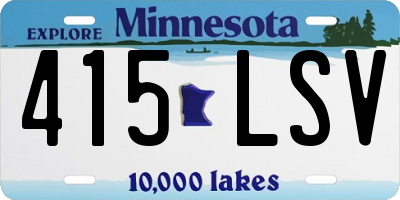MN license plate 415LSV