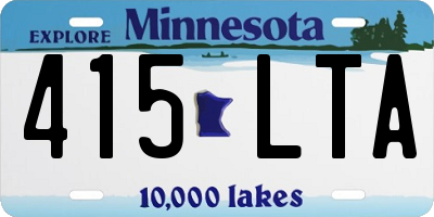 MN license plate 415LTA