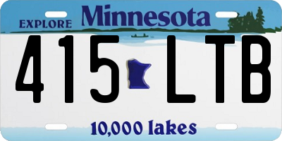 MN license plate 415LTB