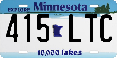 MN license plate 415LTC