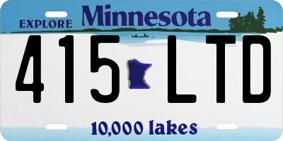 MN license plate 415LTD