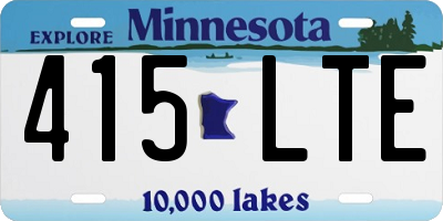 MN license plate 415LTE