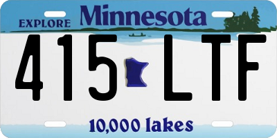 MN license plate 415LTF
