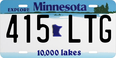MN license plate 415LTG