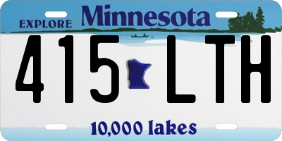 MN license plate 415LTH