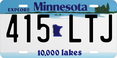 MN license plate 415LTJ