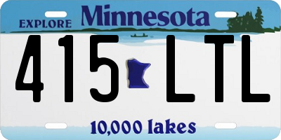 MN license plate 415LTL
