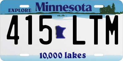 MN license plate 415LTM