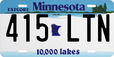 MN license plate 415LTN